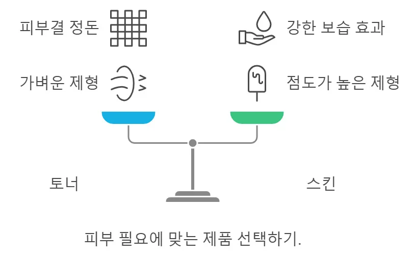 토너 스킨 차이
